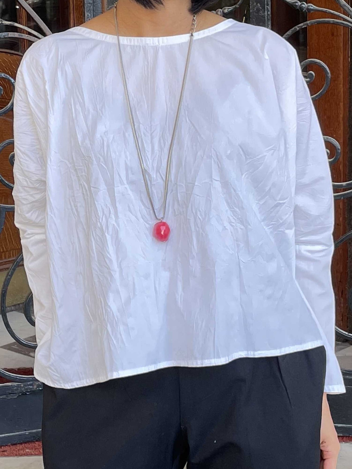 Blouse blanche brillante