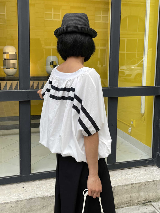 Blouse ample bandes dorsales