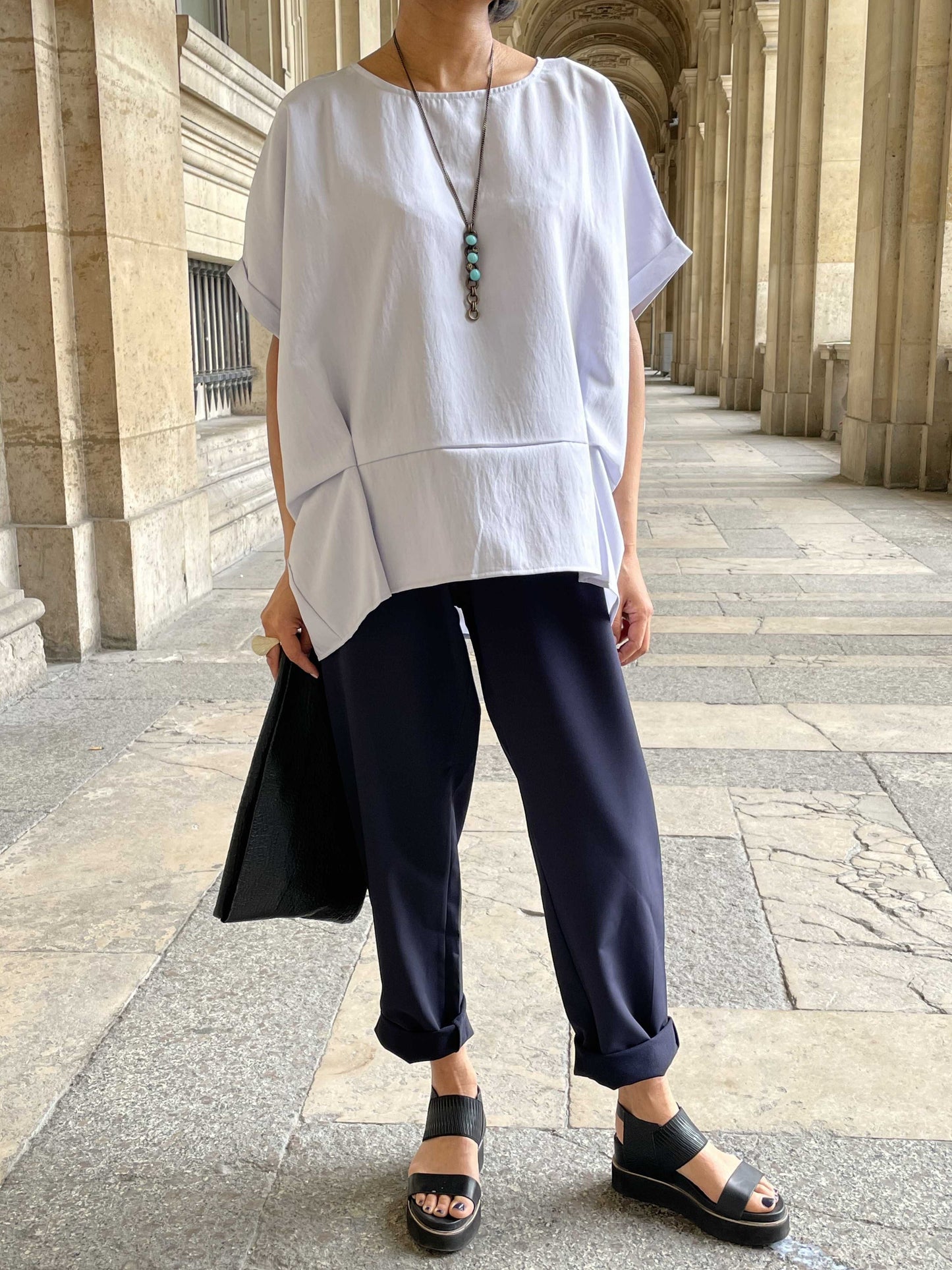 Blouse gris lavande