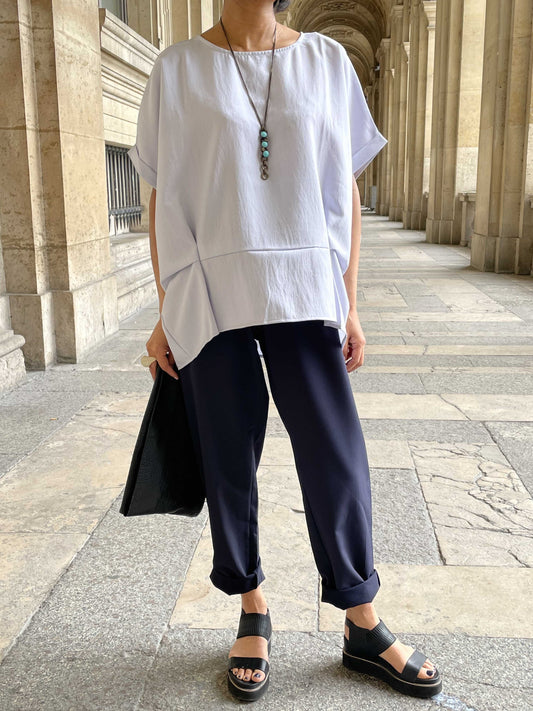 Blouse gris lavande