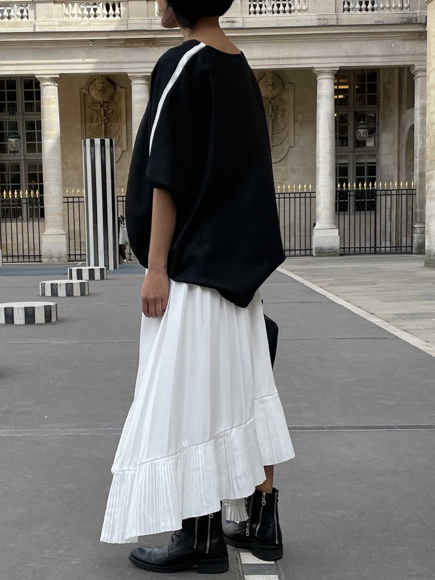 Jupe plissée asymétrique