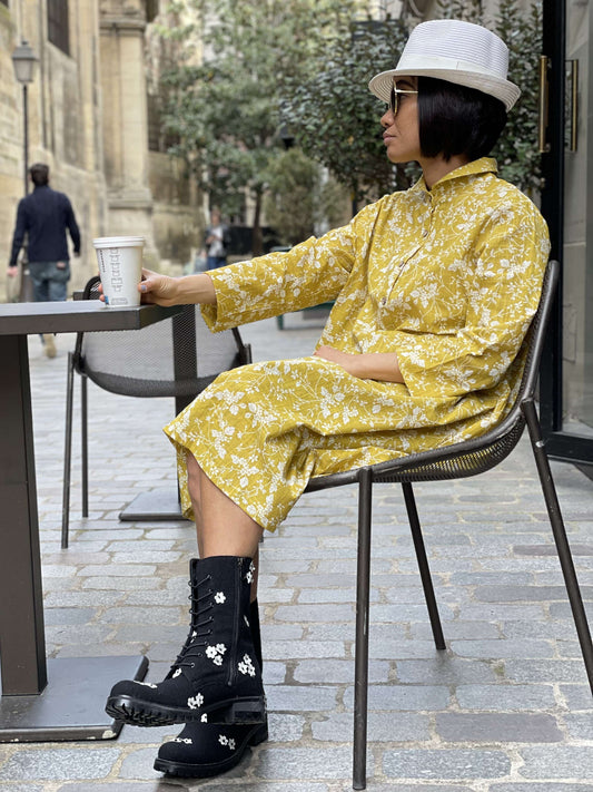 Robe blouse imprimés fleurs